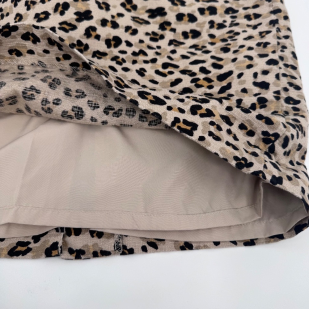 Banana Republic Skirt Women 8 Beige Animal Print Office Pencil Mob Wife Career - Picture 5 of 11